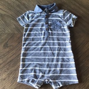 Old navy gray stripped romper